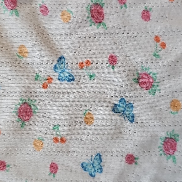 Girlhood Cottagecore Floral Pointelle Scalloped Edged Cropped Tank Top Small - Picture 5 of 11